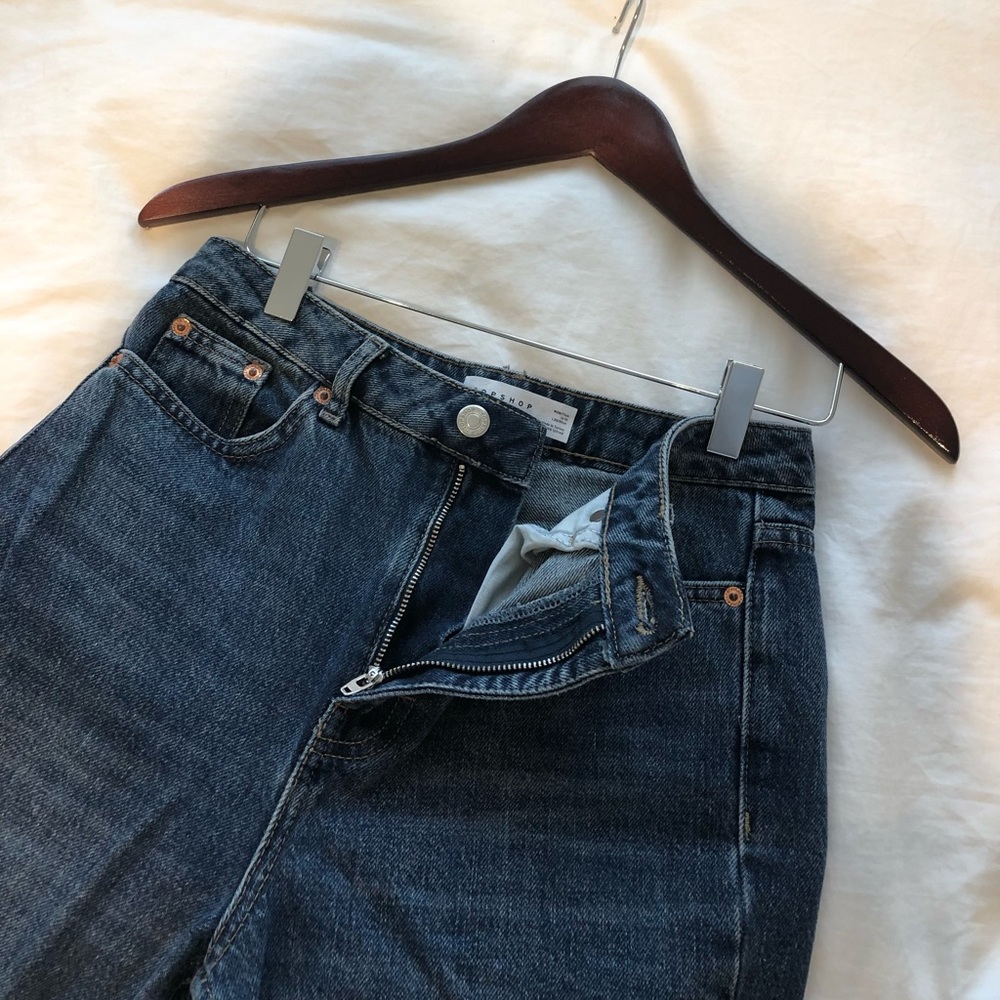 Topshop Medium Wash Mom Jeans (Size 28)